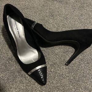 Elegant Black and Silver Women's Heels